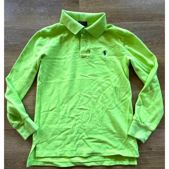Polo by Ralph Lauren Lime Green Long Sleeve Polo - Picture 1 of 7